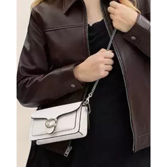 NWT Coach CX245 Tabby Chain Clutch Bag With Pave Crystals - Picture 10 of 13